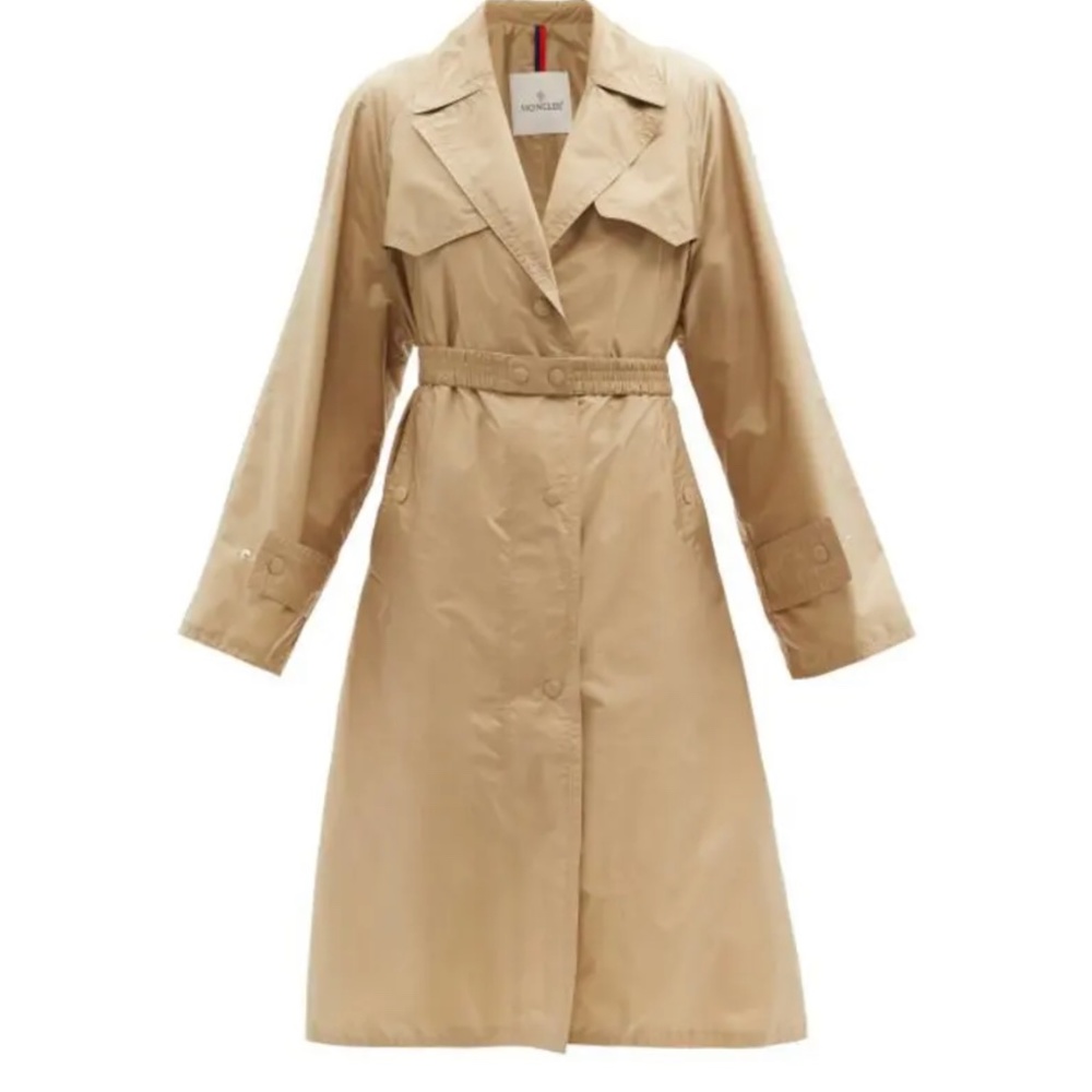 MONCLER Rutilicus Belted Shell Trench Coat Womens